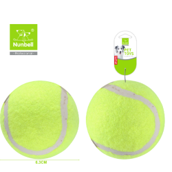 Μπαλάκι σκύλου Nunbell τύπου tennis με ήχο 6,3cm για παιχνίδι