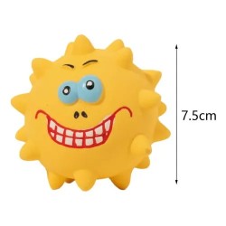 Μπαλάκι σκύλου Nunbell latex happy face με ήχο και ακίδες 7.5cm