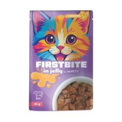 M-Pets FirstBites φακελάκι γάτας – πλήρης υγρή τροφή σε ζελέ για καθημερινή διατροφή
