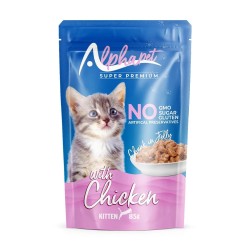 AlphaPet Grain Free Jelly Kitten Με κοτόπουλο 85gr | Υγρή Τροφή Γάτας | GeniusPet