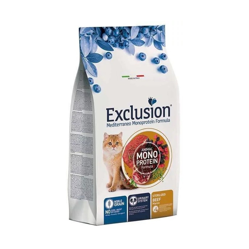 Exclusion Monoprotein Cat Sterilized Beef 1.5KG