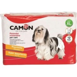 Camon Πάνα Βρακάκι Θηλυκού XXLarge για σκύλους με περίμετρο μέσης 70–80Cm, σε συσκευασία 12 τεμαχίων.