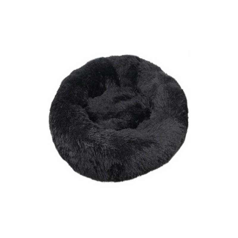 Denik pets Γουνινο Antistress Fluffy Κρεβατι Στρογγυλο Σκυλου-Γατας 90Cm Μαυρο