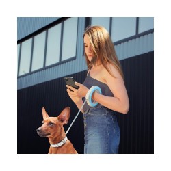Waudog Μπλε Πτυσσομενος Οδηγος Ring Hands Free Xs-S Εως 40Kg 2.9M