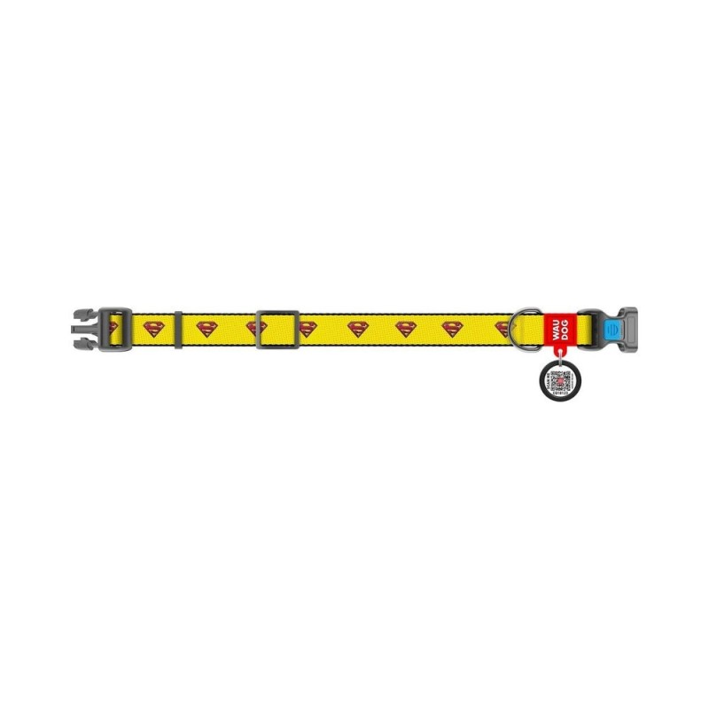 Waudog Περιλαιμιο Σκυλου Superman Με Smart Id 24-40Cm