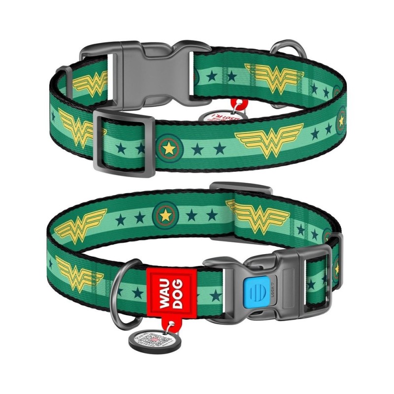 Waudog Περιλαιμιο Σκυλου Wonder Woman Με Smart Id 23-35Cm