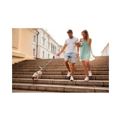 Waudog Ροζ Πτυσσομενος Οδηγος Ring Hands Free Xs-S Εως 40Kg 2.9M