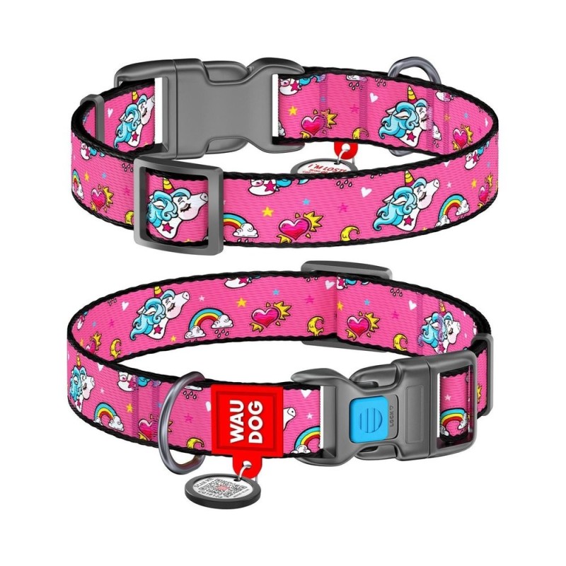 Waudog Περιλαιμιο Σκυλου Unicorn Me Smart Id 35-58Cm